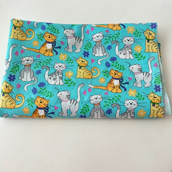 Fabric Cat Print by Laurie Campbell/Patty Reed 2017 La Di Draw 1+ Yard Glitter - Picture 10 of 11